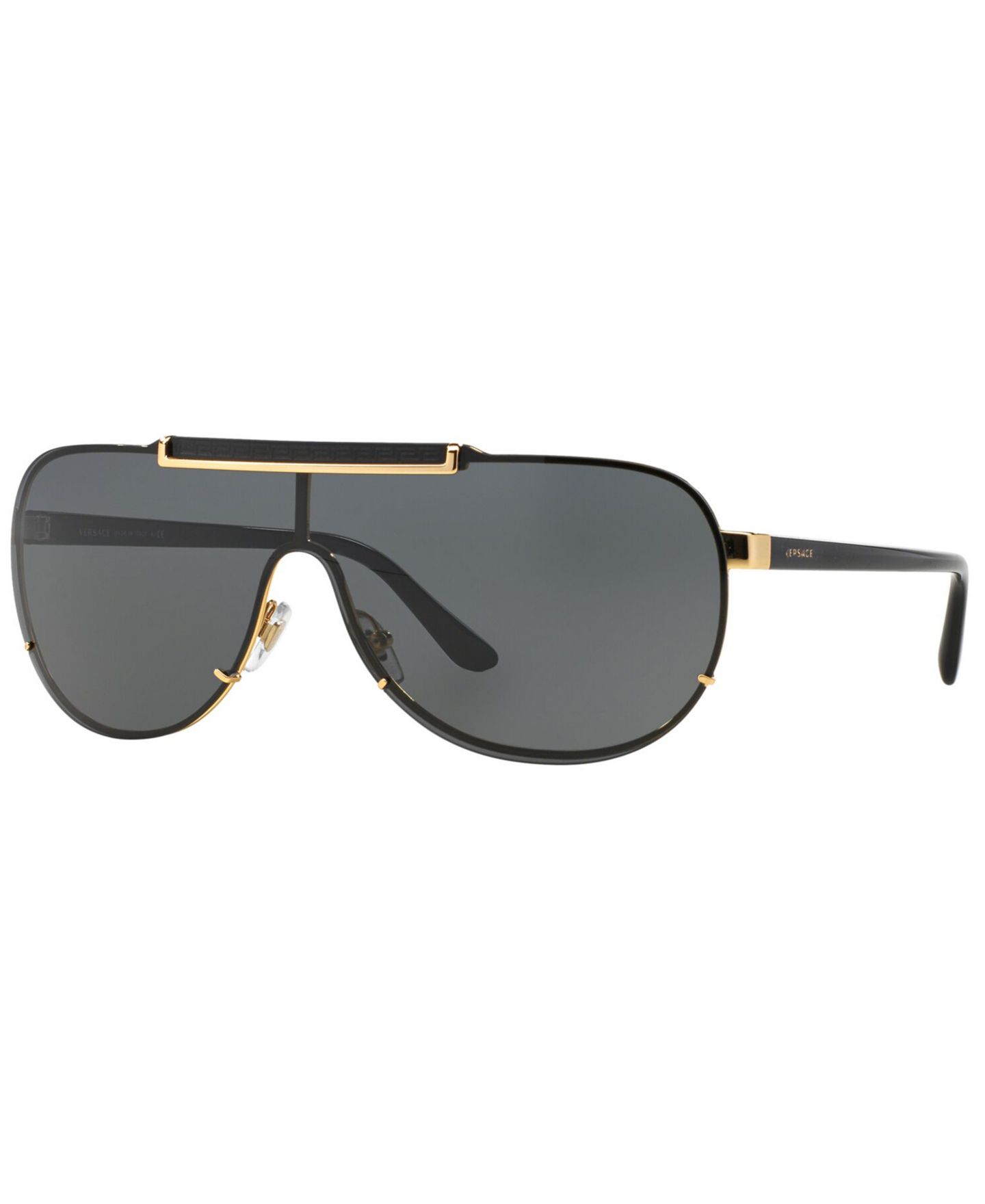 Женские солнцезащитные очки Versace Sunglasses, VE2140, цвет: Золотой / Серый — фото 3