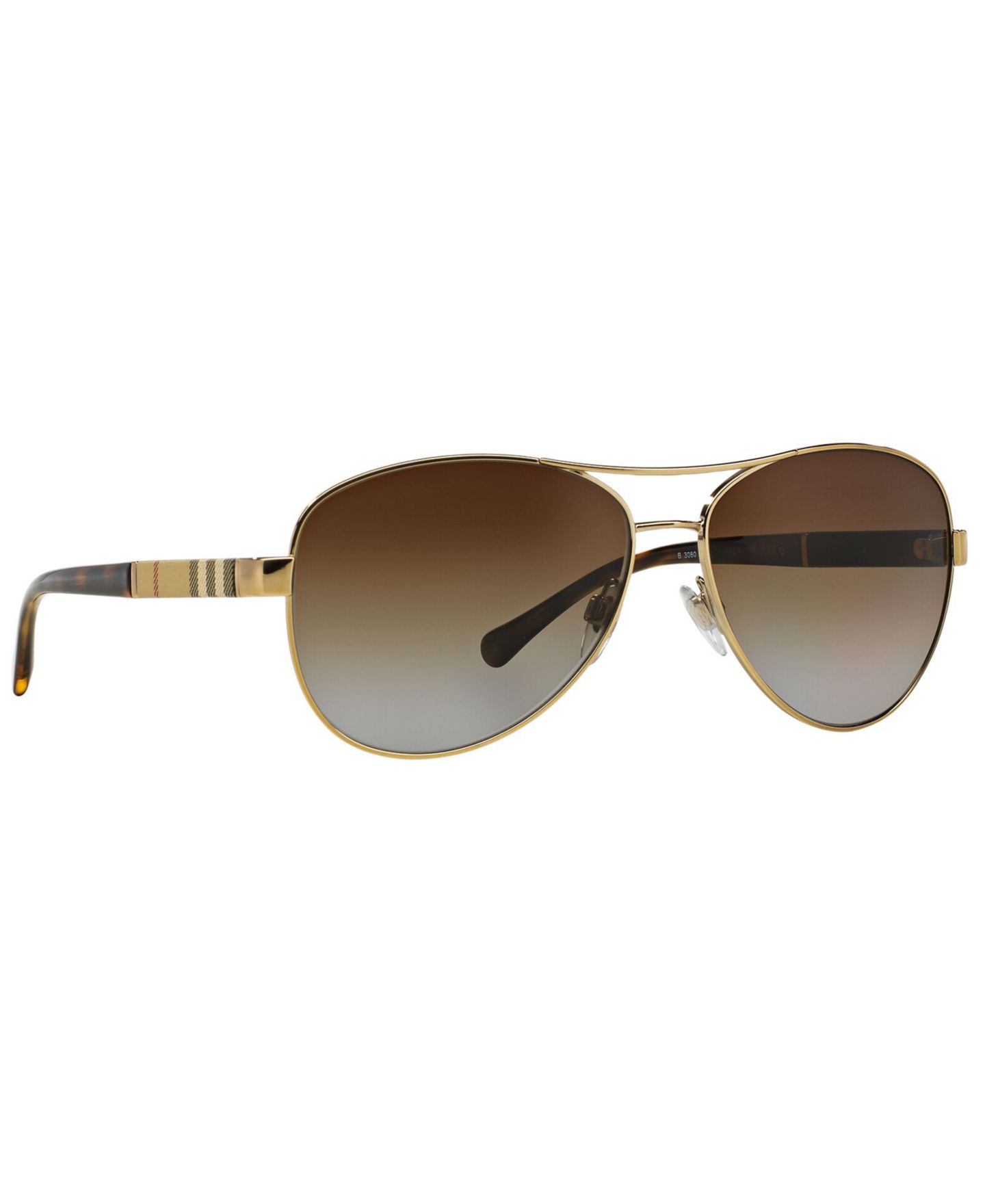 Солнцезащитные очки Burberry Unisex Polarized Sunglasses, BE3080, цвет: Золотой / Коричневый градиентный — фото 5