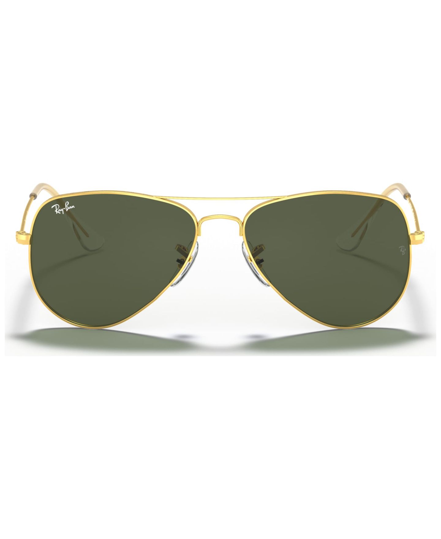Женские солнцезащитные очки Ray-Ban Sunglasses, RB3044 Aviator Small, цвет: Золотой блестящий / Серый — фото 1
