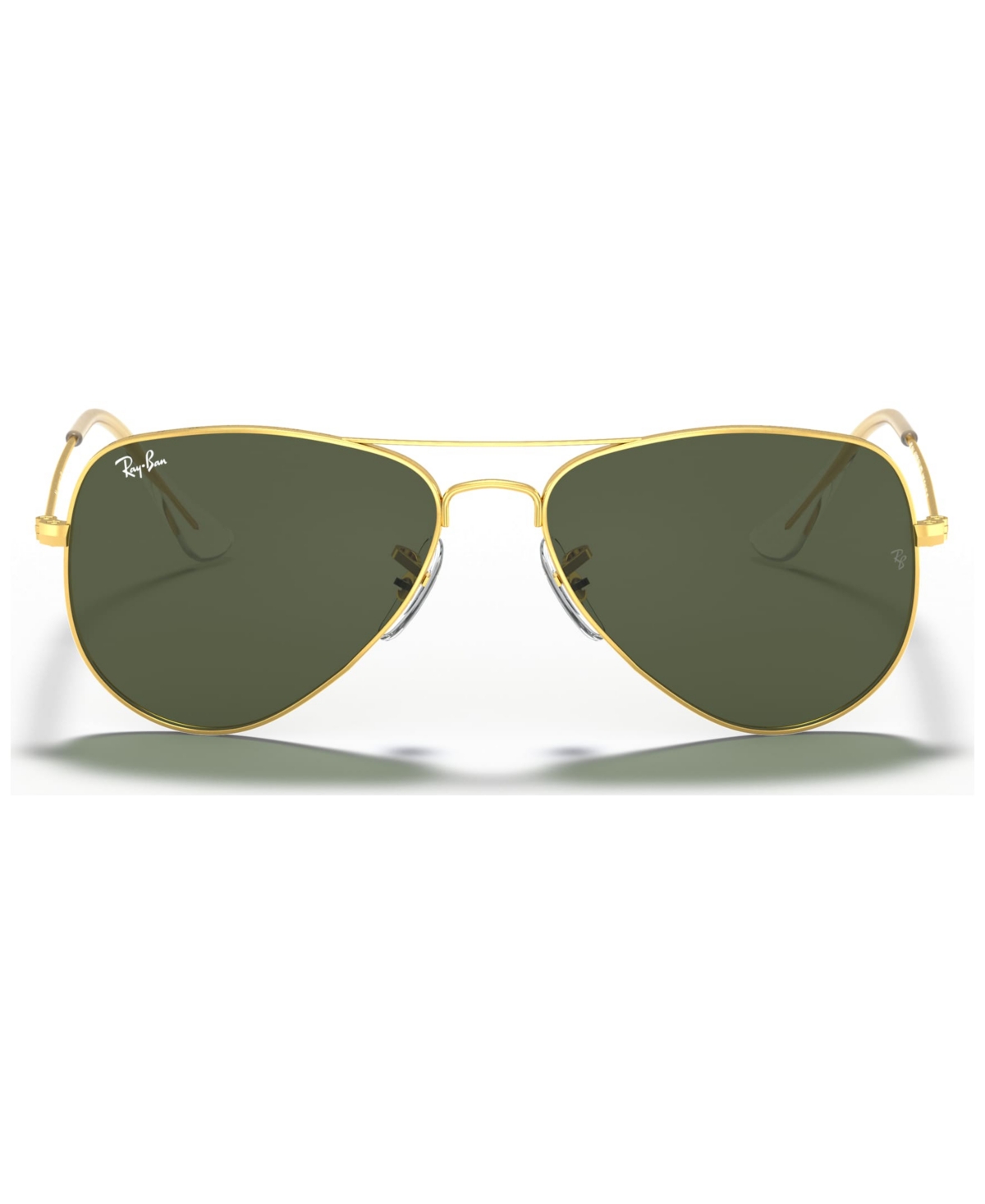 Shop Ray Ban Sunglasses, Rb3044 Aviator Small In Gold Shiny,grey
