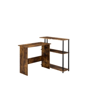 Acme Furniture Ievi Writing Desk In Weathered Oak And Black Finish