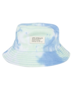 Levi's Men's Tie Dye To Solid Reversible Bucket Hat In Blue