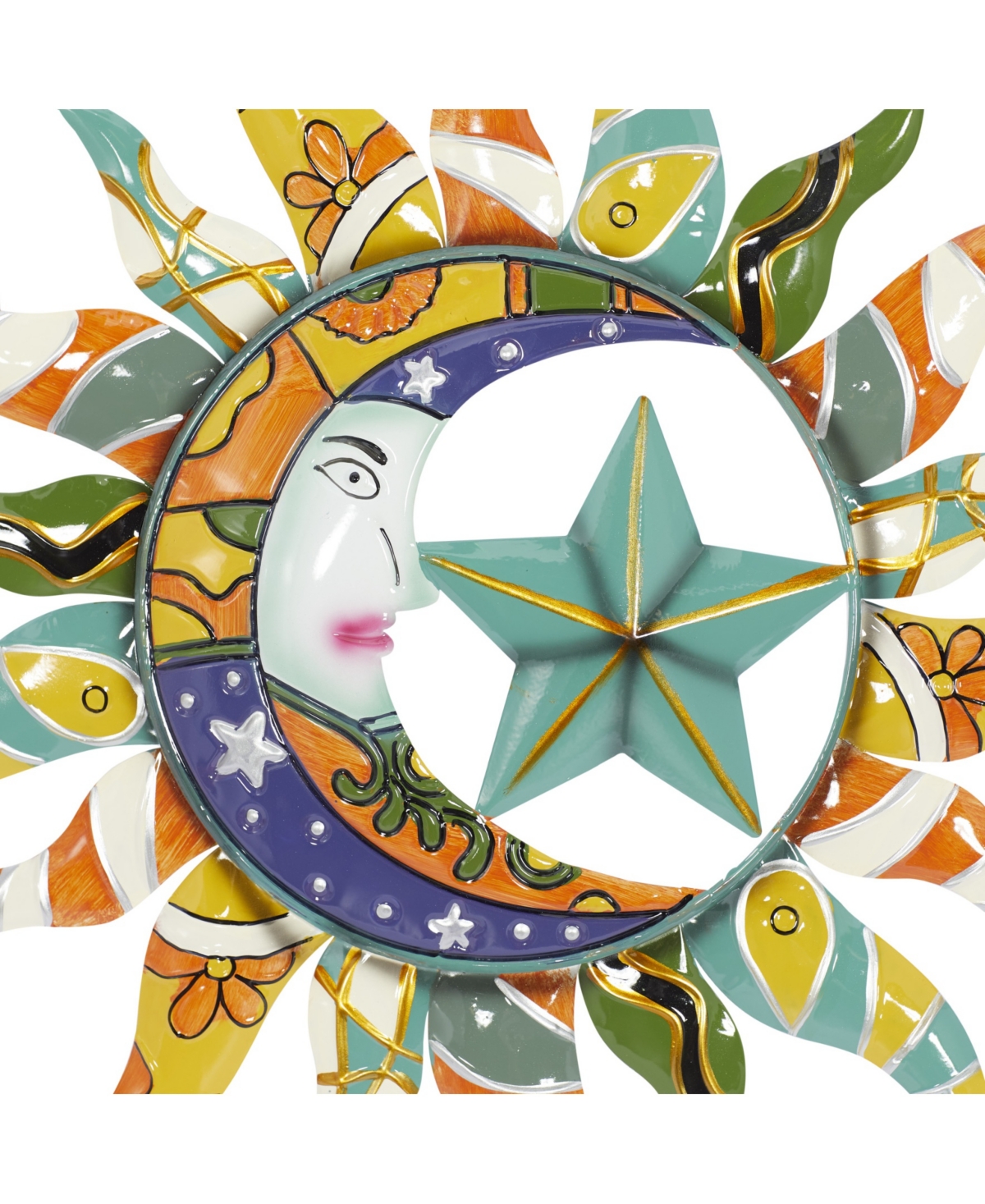 Colored Metal Eclectic Outdoor Wall Decor, 15