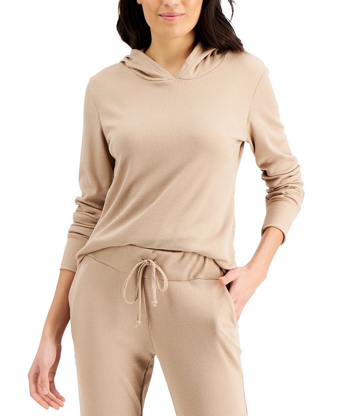 Alfani Women's Thermal Loungewear Hoodie, Created for Macy's - Macy's