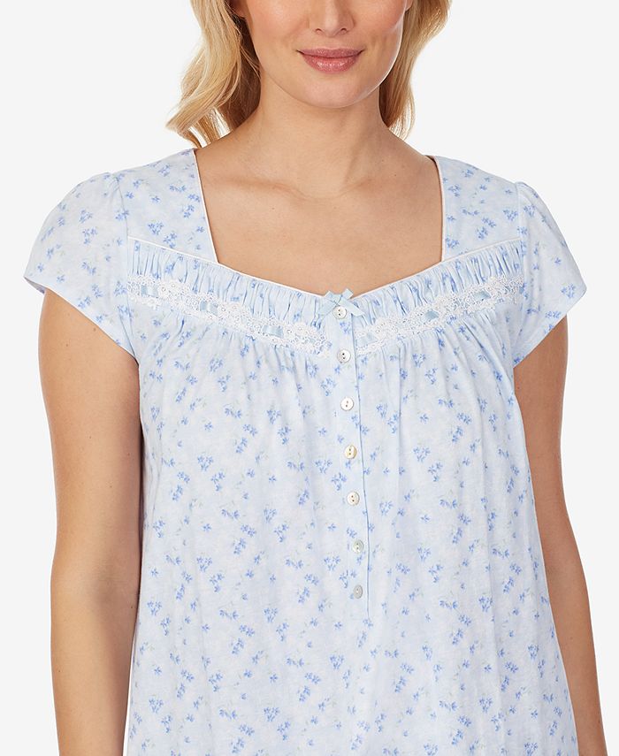 Eileen West Printed Cotton Jersey Nightgown Macy's