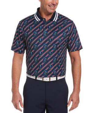 Pga Tour Men's Eco Allover Crest Polo