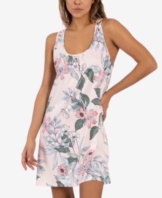 Linea Donatella Vivienne Floral-Print Lace-Back Cutout Nightgown