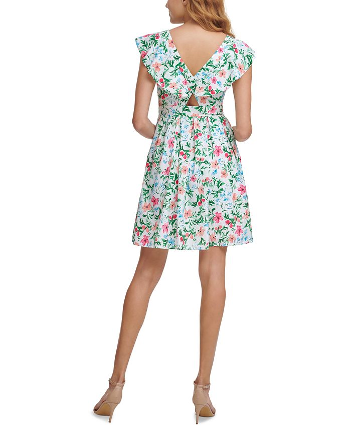 kensie Ruffle-Detail Jersey A-Line Dress - Macy's