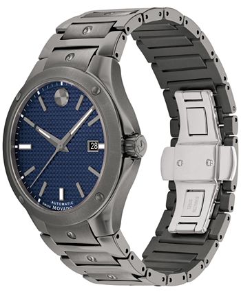 Movado - Men's Swiss Automatic Sports Edition Gray PVD Bracelet Watch 41mm