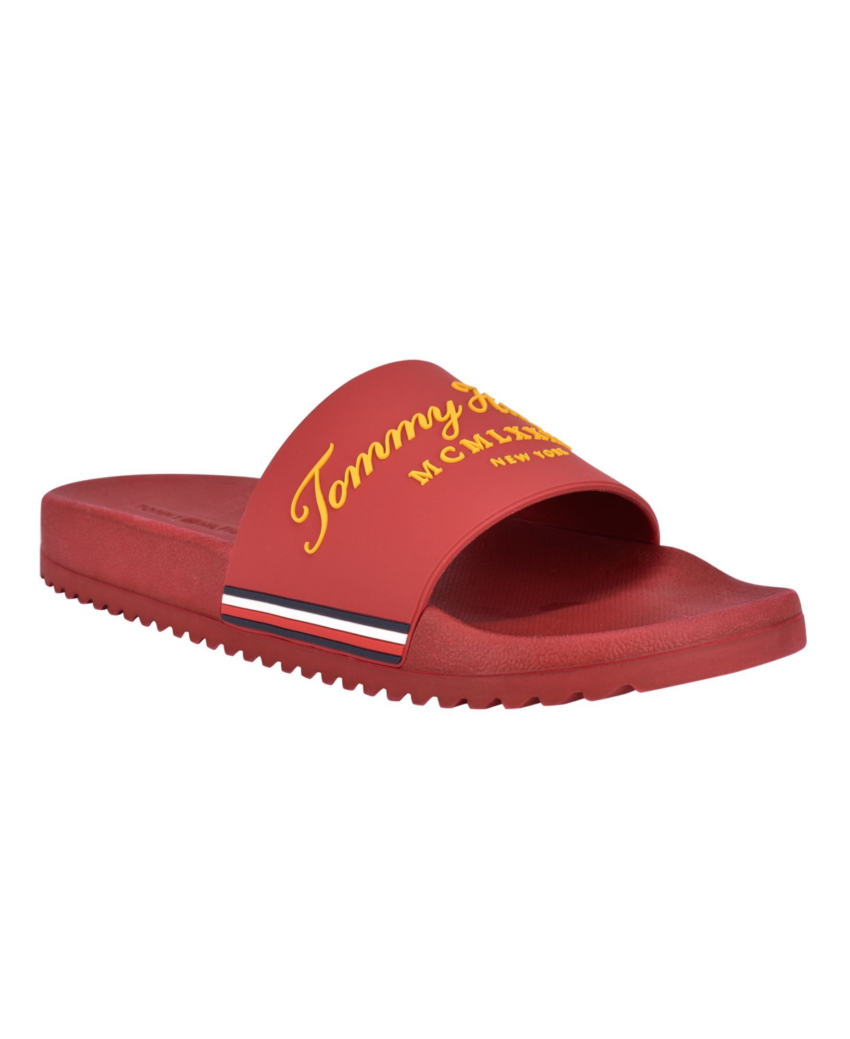 Tommy hilfiger slides red on sale