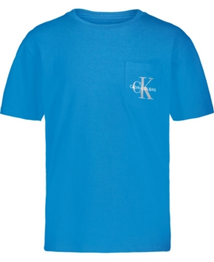 Big Boys Monogram Logo Printed Pocket T-shirt