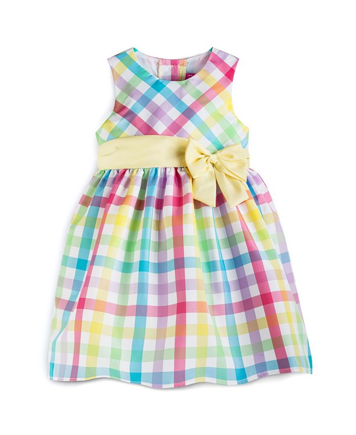 Good Lad Toddler Girls Mulitiplaid Sleeveless Taffeta Dress - Macy's