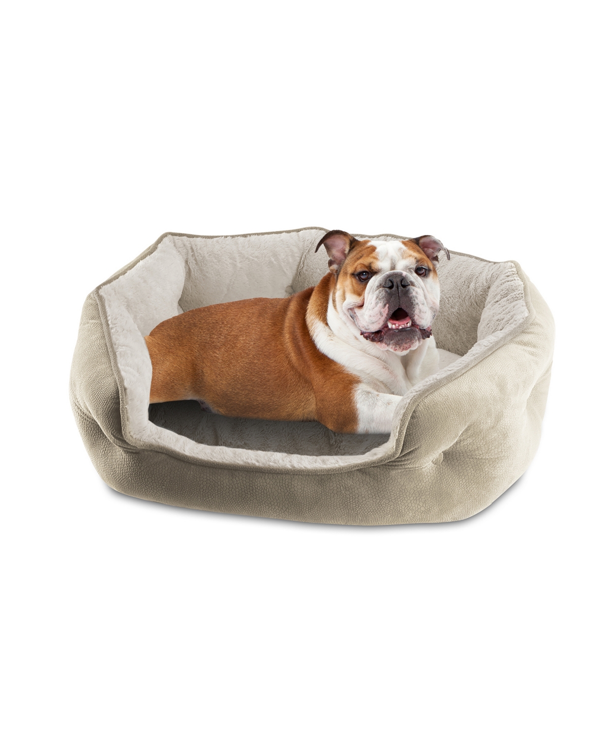 Arlee Cozy Oval Round Cuddler Pet Dog Bed - Gray