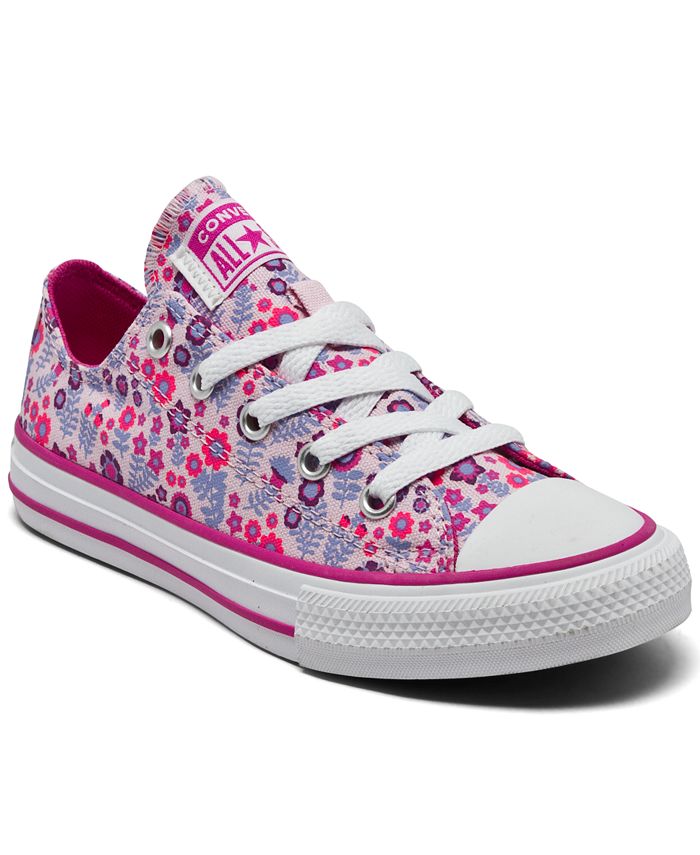 Geniet Giraffe vat Converse Little Girls Floral Chuck Taylor All Star Casual Sneakers from  Finish Line - Macy's