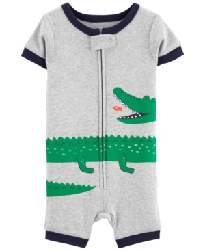 Baby Boys Alligator Cotton Romper Pajamas