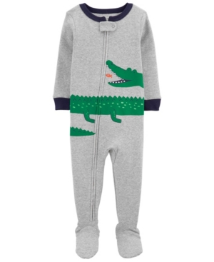 Baby Boys Alligator Cotton Footie Pajamas