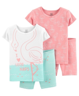 Carter's Baby Girls Flamingo Cotton Pajamas 4 Pieces