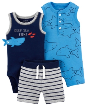 Carter's Baby Boys Bodysuit and Romper Set 3 Pieces