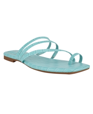 Nine West Women's Darbie Square Toe Toe-Ring Sandals Women's Shoes