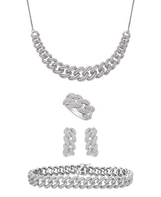 Wrapped in Love Diamond Chain Link Jewelry Collection in Sterling ...