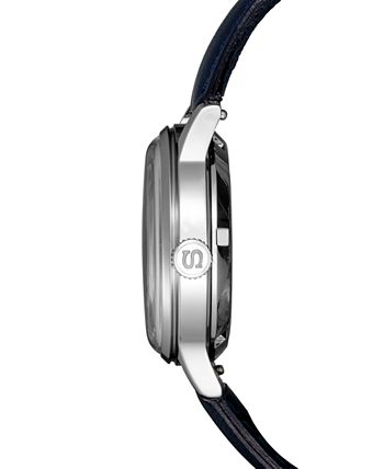Seiko - Women's Automatic Presage Blue Leather Strap Watch 34mm