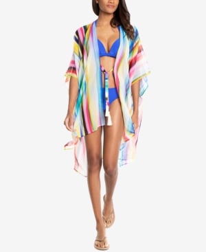 Rachel Rachel Roy Festival Lights High-Low Tie-Front Kimono Women's Swimsuit