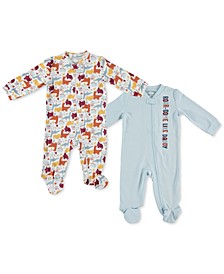 Baby Boys 2-Pack Footed Cotton Coveralls