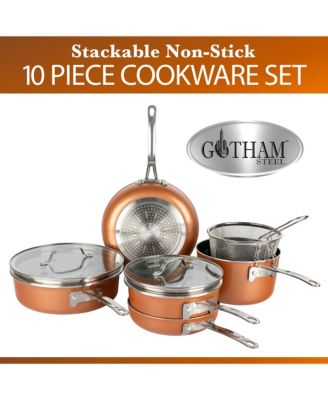 StackMaster 10-Piece Nonstick Ceramic Coating Cookware Set