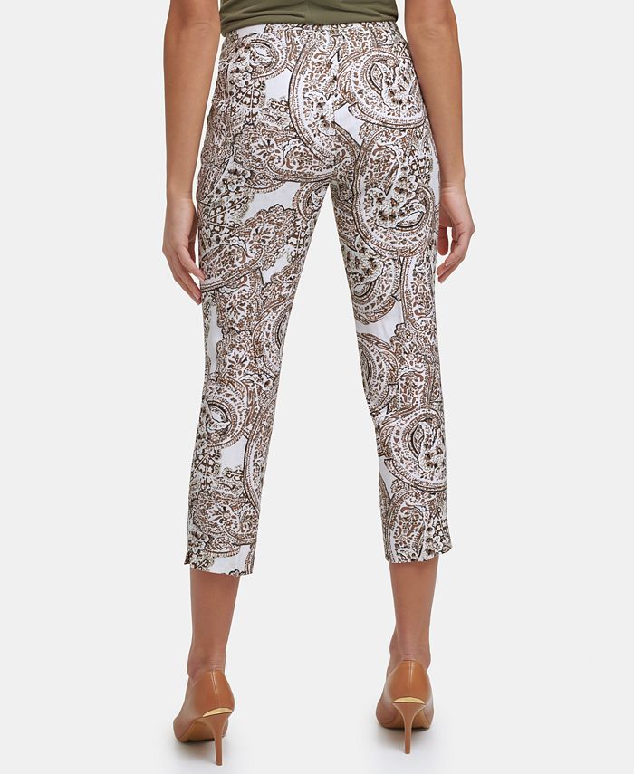 Calvin Klein Paisley-Print Ankle Pants & Reviews - Pants & Capris - Women - Macy's