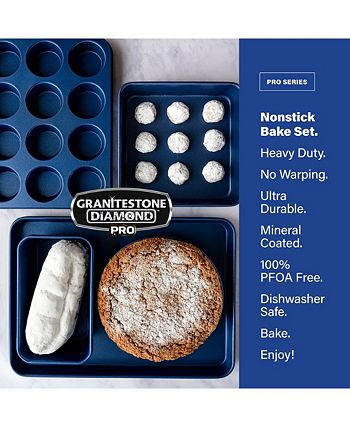GraniteStone - Gotham Steel Pro 0.8MM Gauge Diamond and Mineral Infused Nonstick 5-Pc. Bakeware Set
