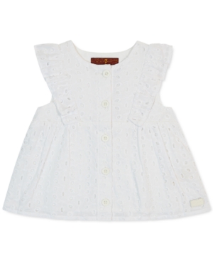 7 or All Mankind Baby Girls 2-Pc Lace Top & Shorts Set