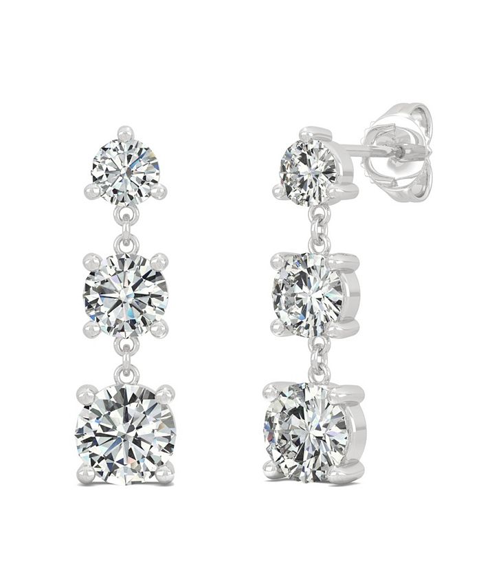 Macys deals moissanite earrings