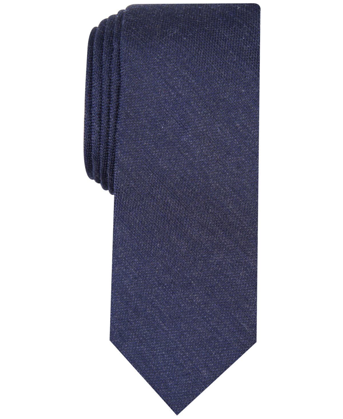 Men's Dunbar Solid Slim Tie, Created for Macy's - Tomato