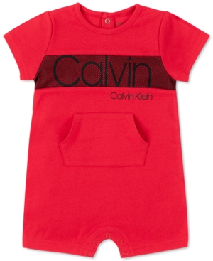 Calvin Klein Baby Boys Logo-Print Romper