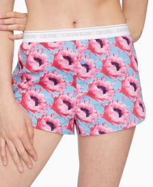 CK One Printed Cotton Sleep Shorts