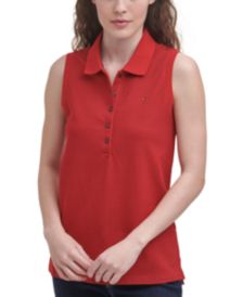 Dot-Print Sleeveless Polo