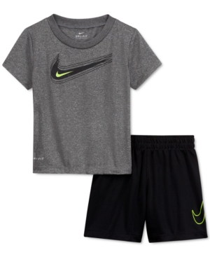 Nike Baby Boys 2-pc. Logo T-shirt & Shorts Set In Black