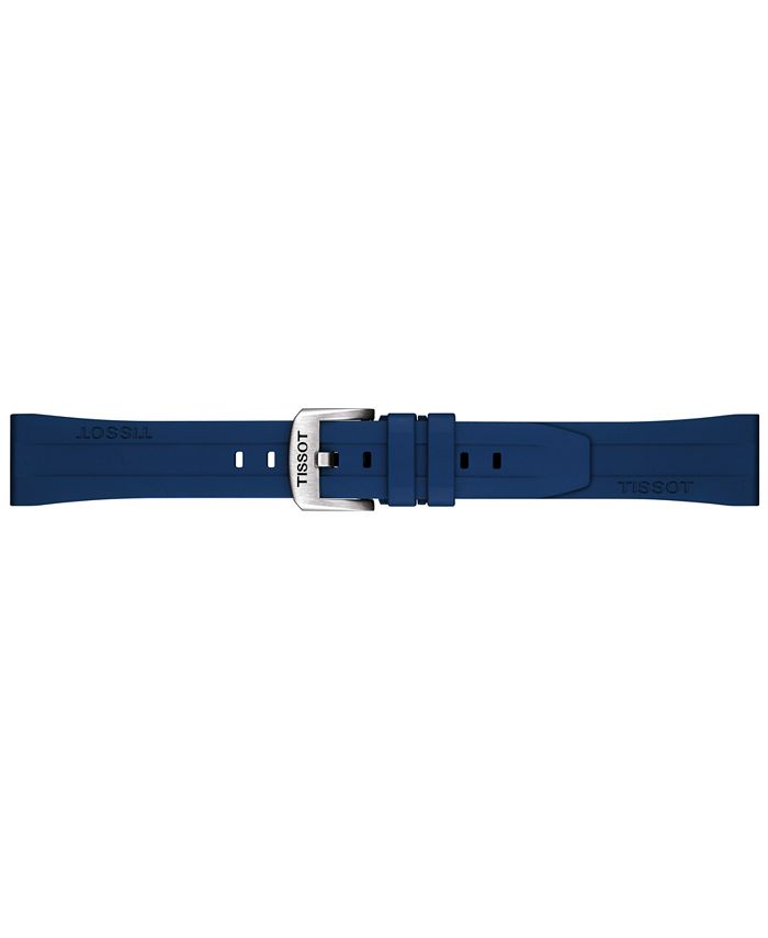 Tissot - Men's Swiss Chronograph PRC 200 Blue Rubber Strap Watch 43mm