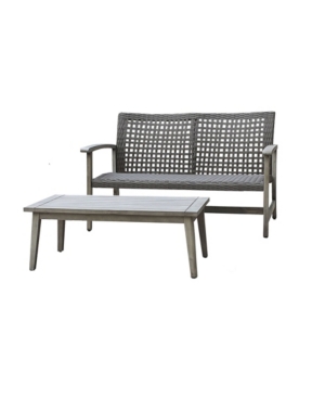 Dukap Monterosso 2 Piece Sofa And Table Seating Set In Light Gray