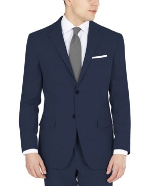 Shop Dkny Men's Modern-fit Stretch Suit Jacket In Navy