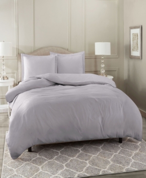 Nestl Bedding Neslt Super Soft Double Brushed Microfiber 3 Pc. Duvet Cover Set, California King In Gray Lavender