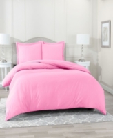 Super Soft Double Brushed Microfiber 3 Pc. Duvet Cover Set, California King - Light Pink