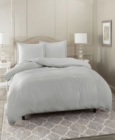 Super Soft Double Brushed Microfiber 3 Pc. Duvet Cover Set, California King - Silver