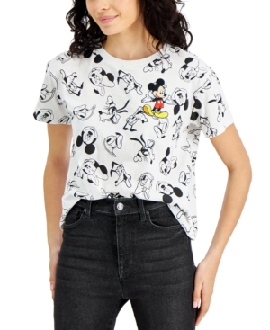 Disney Juniors' Mickey Mouse Cropped Graphic T-Shirt
