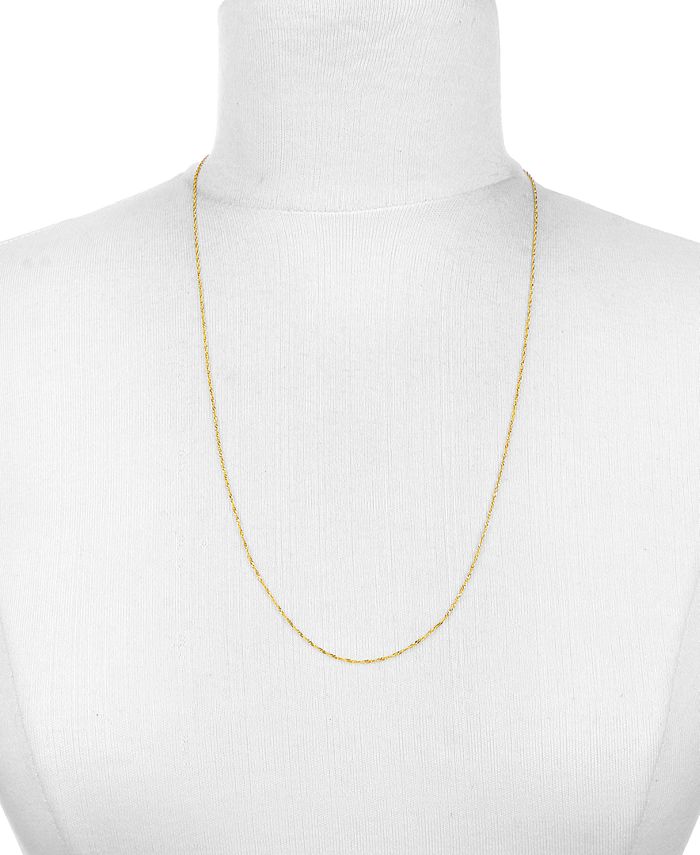 Macy's 14K Yellow Gold .85 mm Singapore 20" Chain Macy's