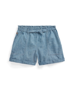 Big Girls Chambray Camp Shorts