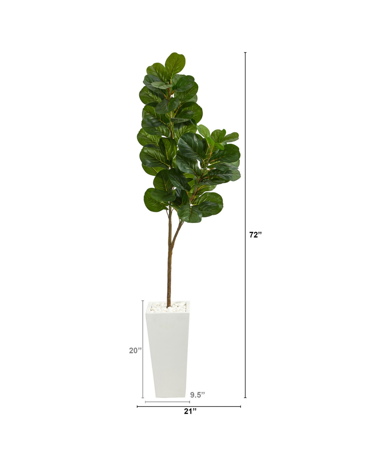 NEARLY NATURAL 6' FIDDLE LEAF FIG ARTIFICIAL TREE IN TALL PLANTER 
