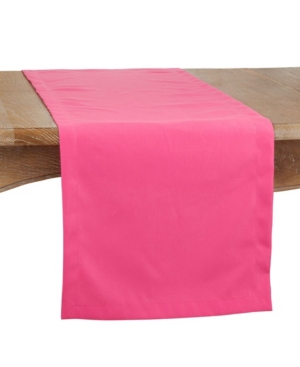 Saro Lifestyle Everyday Design Solid Color Table Runner, 90" X 16" In Bright Pink