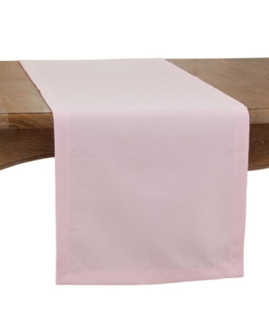 Saro Lifestyle Everyday Design Solid Color Table Runner, 90" X 16" In Pink