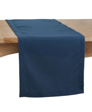 Saro Lifestyle Everyday Design Solid Color Table Runner, 90" X 16" In Navy